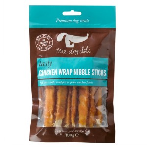 CHICKEN WRAPPED NIBBLE STICKS 100g